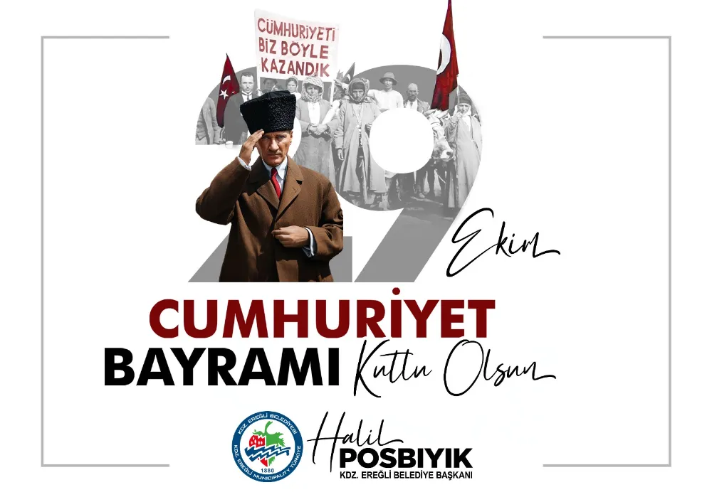 BAŞKAN POSBIYIK, CUMHURİYETİN 102. YILINI KUTLADI