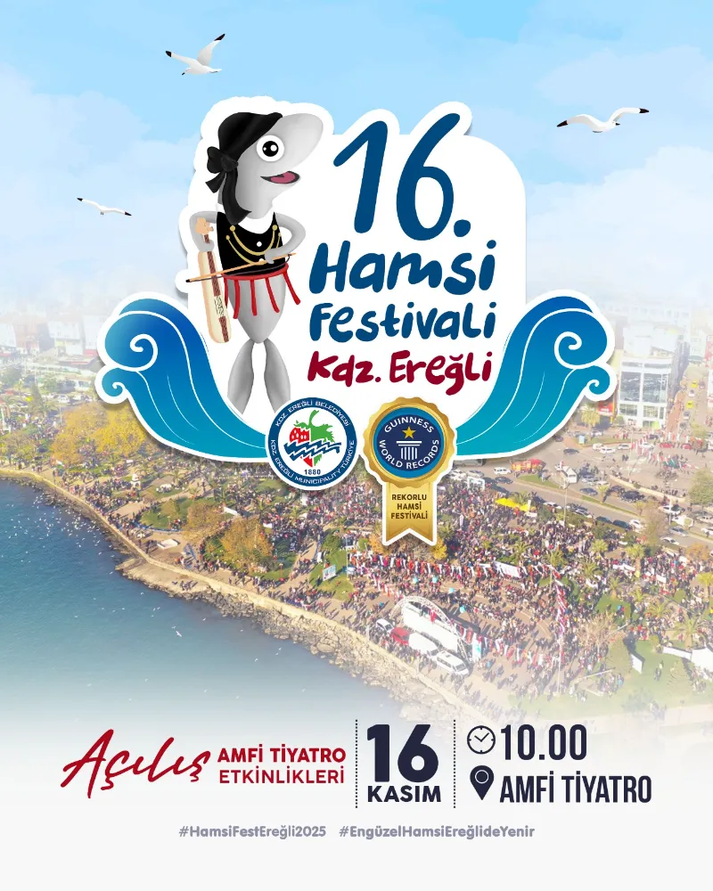 16. HAMSİ FESTİVALİ’NDE 10 TON HAMSİ DAĞITILACAK